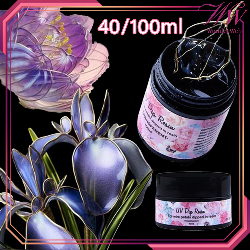 Lem Resin UV Bening 40/100ml Cairan UV Resin Bening DIY Epoxy Resin Bening Resin UV Hard Untuk Craft
