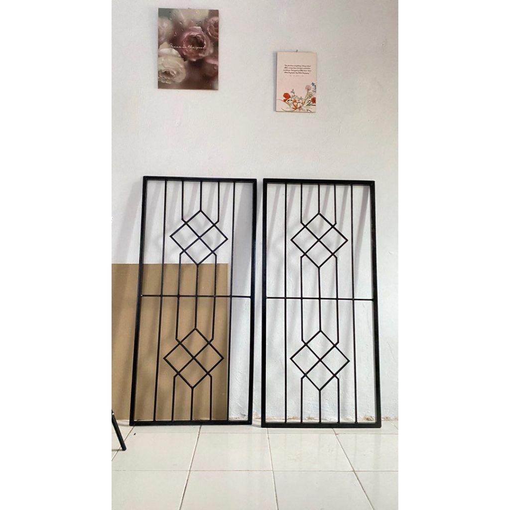 teralis jendela minimalis pengaman rumah anti maling ukuran 148×50 besi kuat tahan lama di lapisi ce