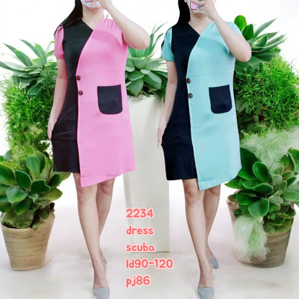 Dress scuba bordir 5378