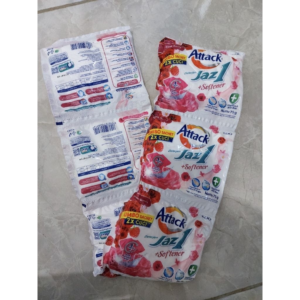 FREE BOTOL JAZZ 1 SABUN CUCI BAJU JUMBO 75GR RENTENG RENCENG