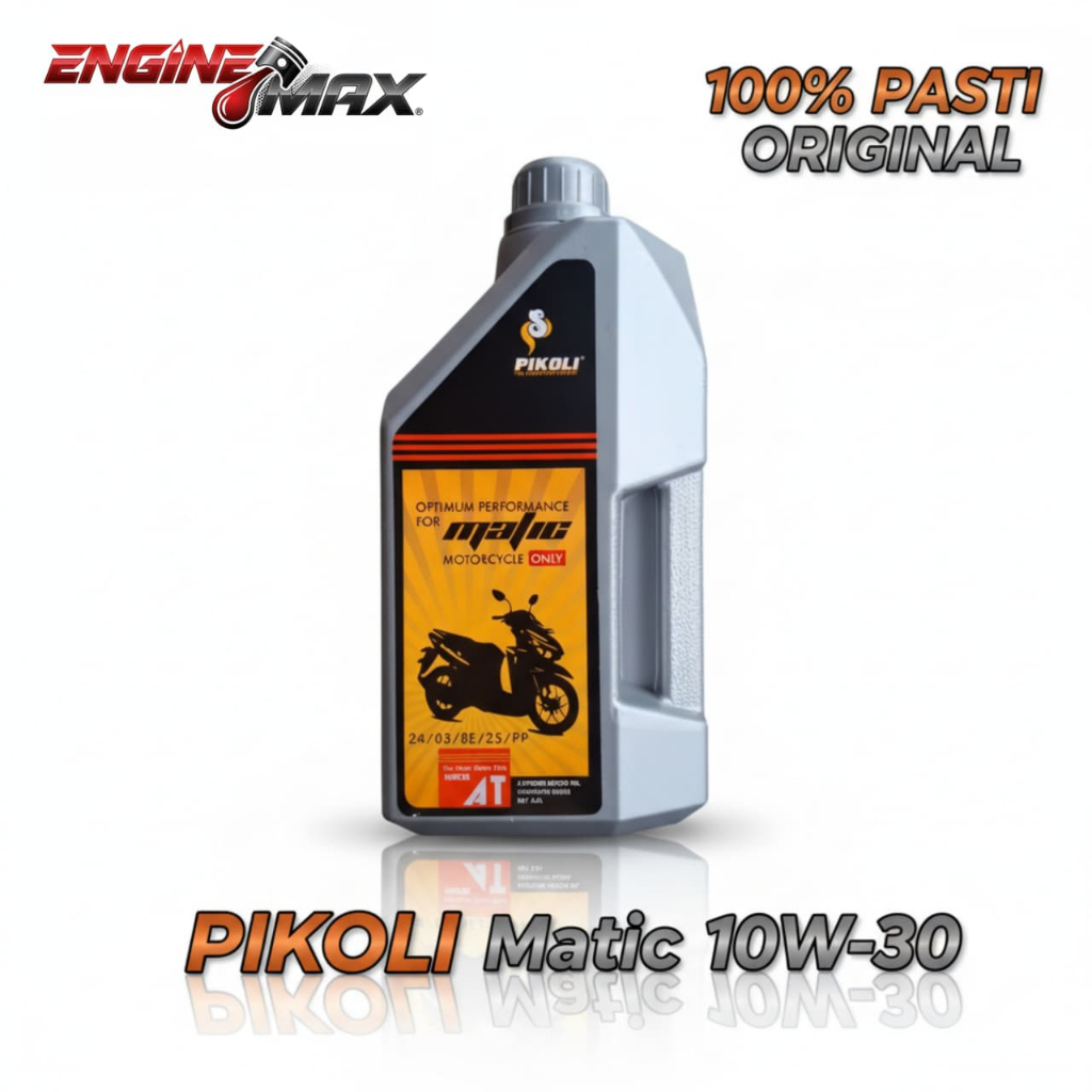 BONUS STICKER- Oli Pikoli Matic 10W30 0.8L/1L – Oli Motor Matic Wangi Permen Karet PASTI ORIGINAL
