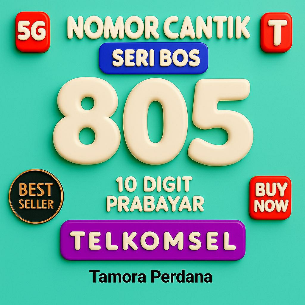 Nomor Cantik Telkomsel SimPATI 10 Digit Prabayar Seri BOS 805
