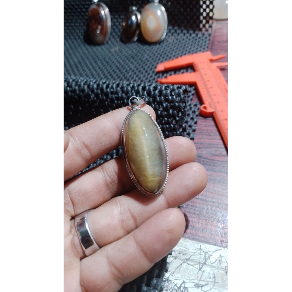 cincin akik pandan kapas semu oli