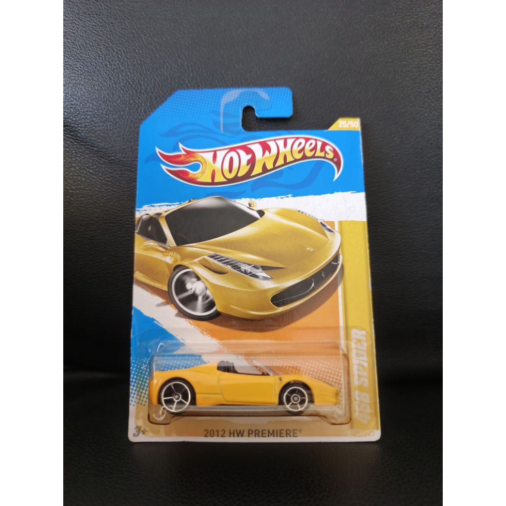 HOTWHEELS FERRARI 458 SPIDER YELLOW