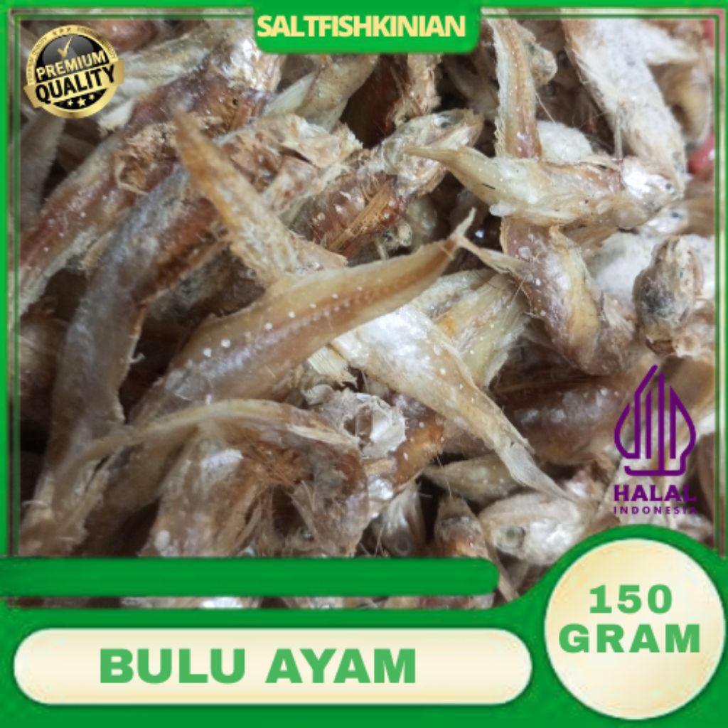 ikan asin bulu ayam segar 150 Gram/ikan asin/ ikan asin bulu ayam