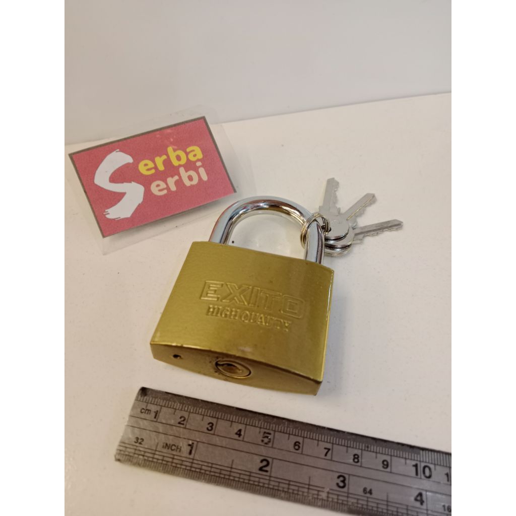 (60MM GEMBOK KUNING) Gembok cat kuningan imtation padlock 60mm