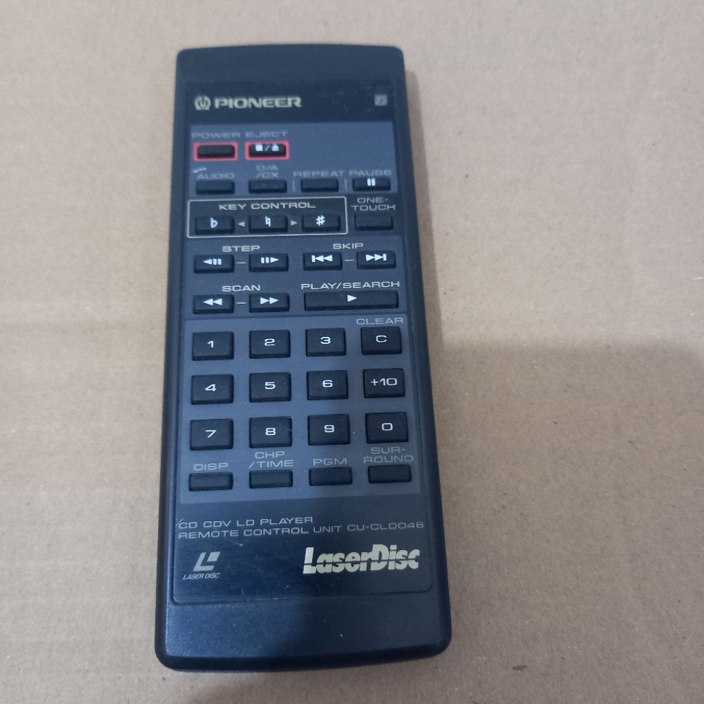 Remote Remot LD Laser Disc PIONEER Original Asli . CU - CLD048 .