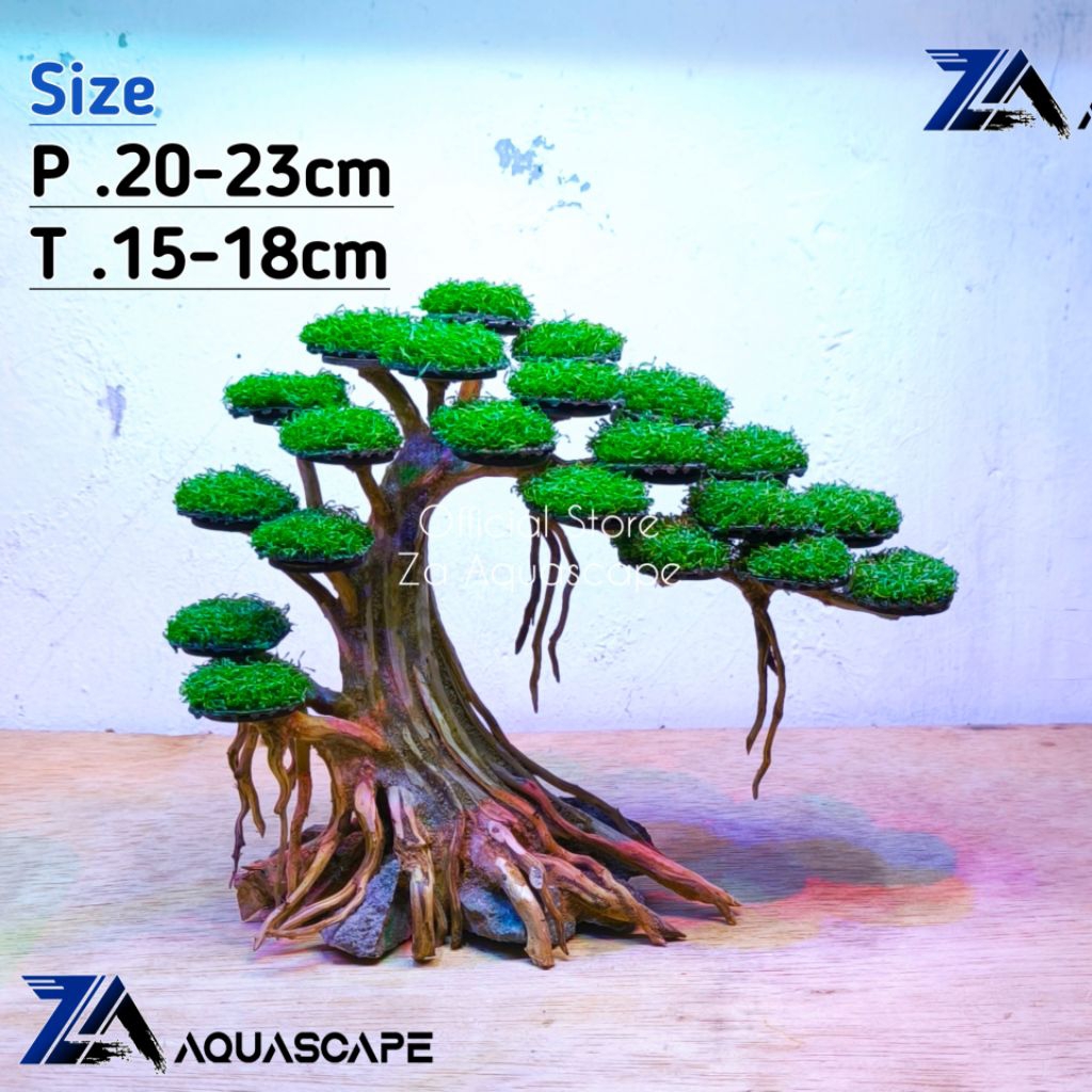 ASESORIS AQUARIUM PERLENGKAPAN AQUARIUM BONSAI AQUARIUM  DAUN SINTETIS ARTIFICIAL