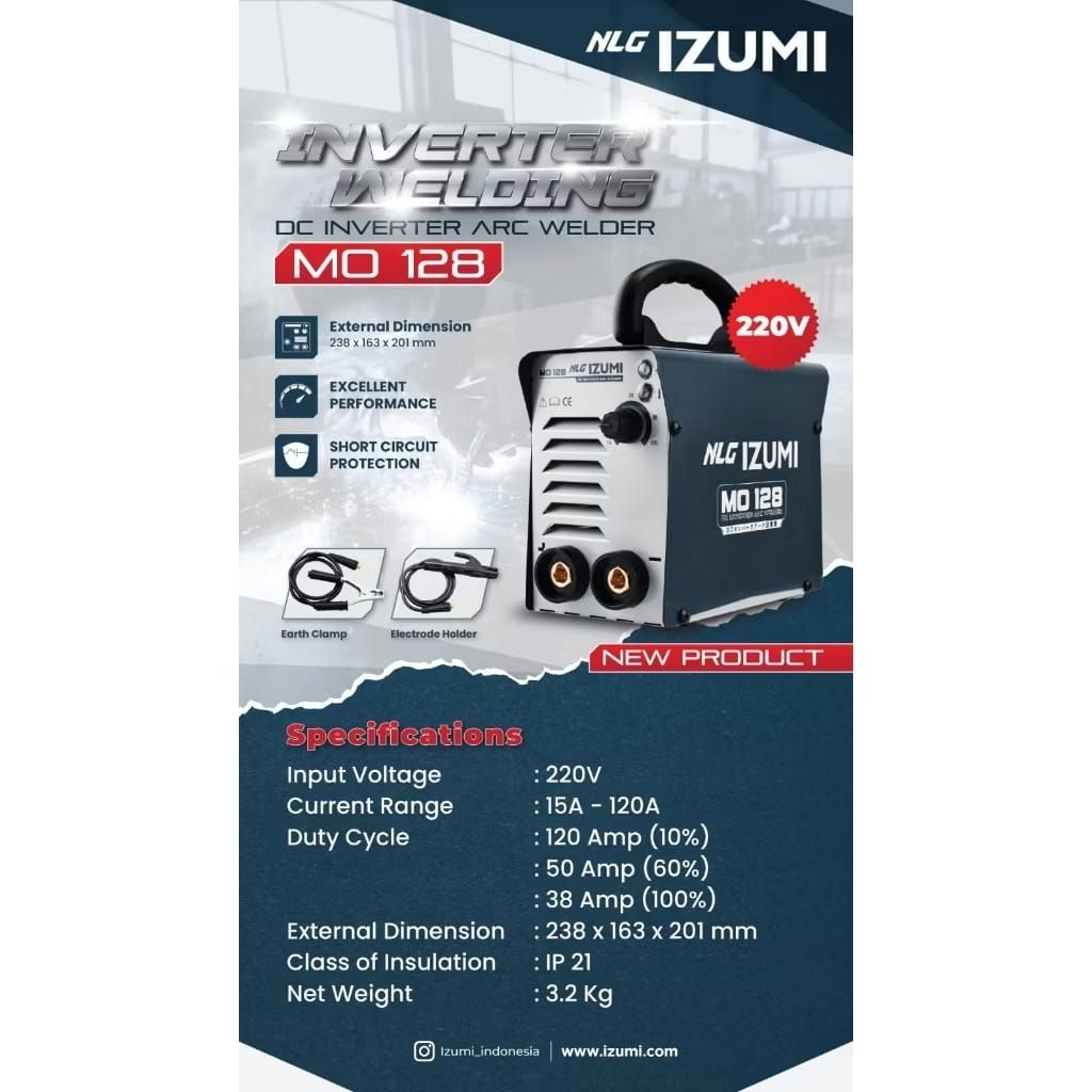 TRAVO LAS/ MESIN LAS INVENTER WELDING IZUMI MO128