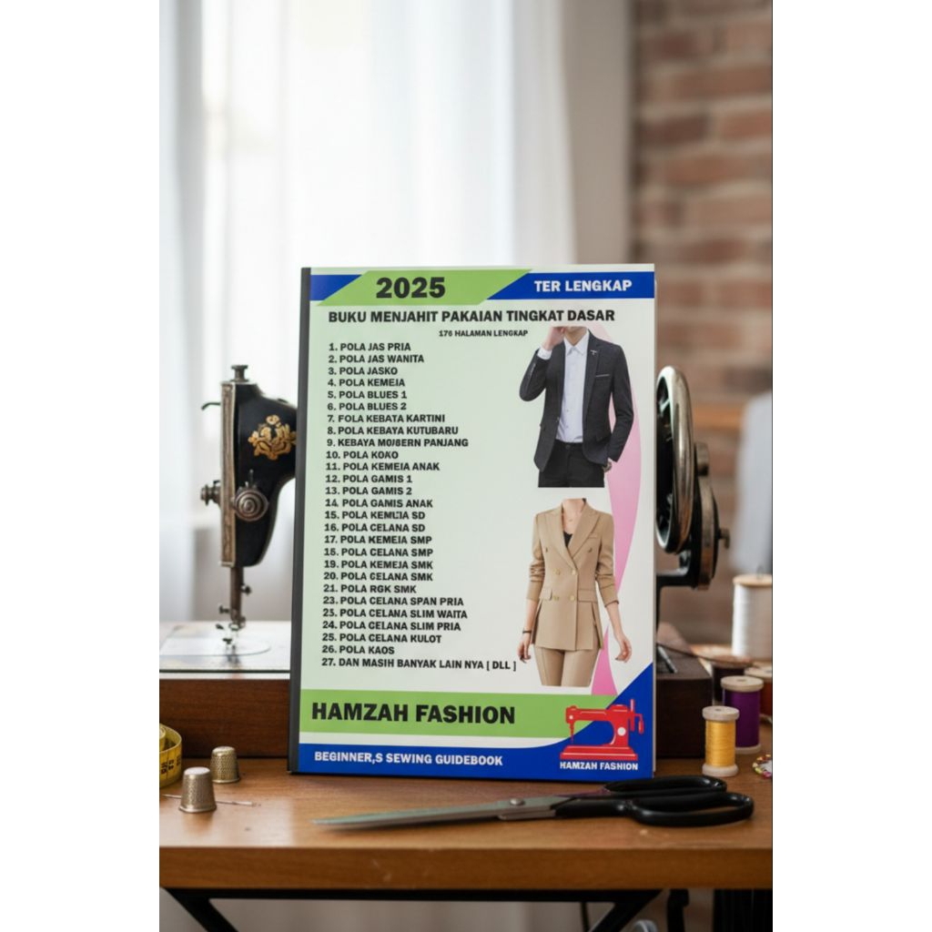 Buku pola jahit paket lengkap semua model dasar rumus lengkap