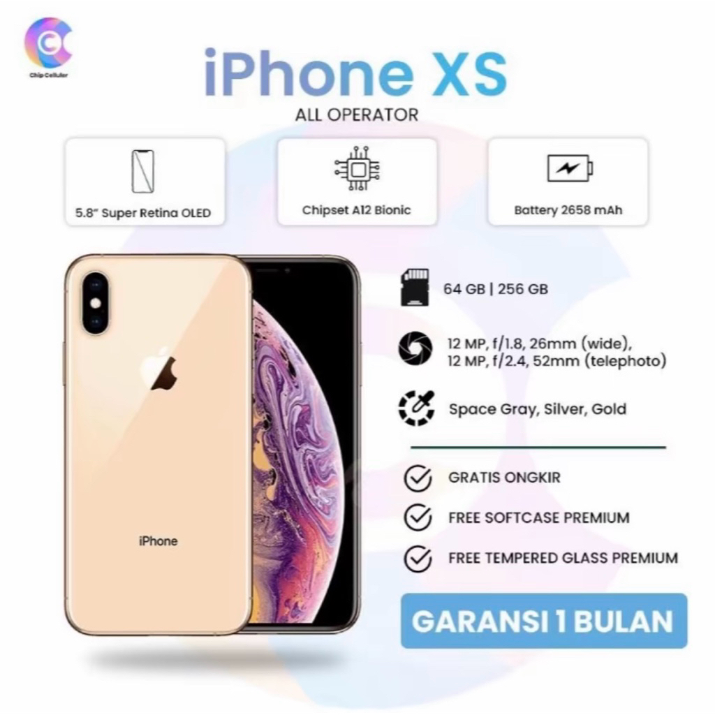 APPLE IPHONE XS 64GB 256GB - ALL OPERATOR
