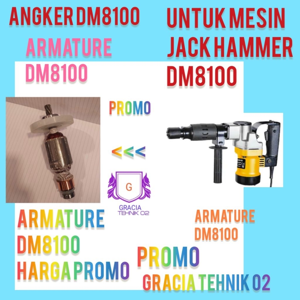 ARMATURE ANGKER FISCH DM8100 MESIN BOBOK FISCH DM 8100 JACK HAMMER PROMO
