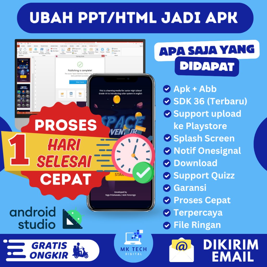 Jasa Ubah PPT/HTML Menjadi APK - Powerpoint Menjadi Apk Android - Siap Upload Playstore - Terpercaya