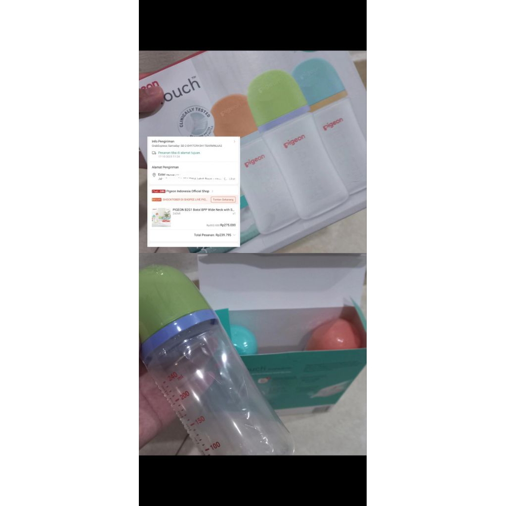Pigeon 240ml. Baru