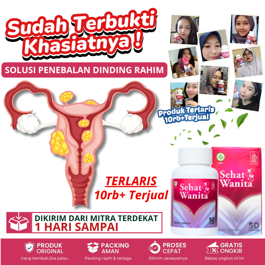 Obat Penebalan Dinding Rahim, Pembersih Rahim, Penyubur Kandungan, Polip Rahim, Obat Vagina Kering, 