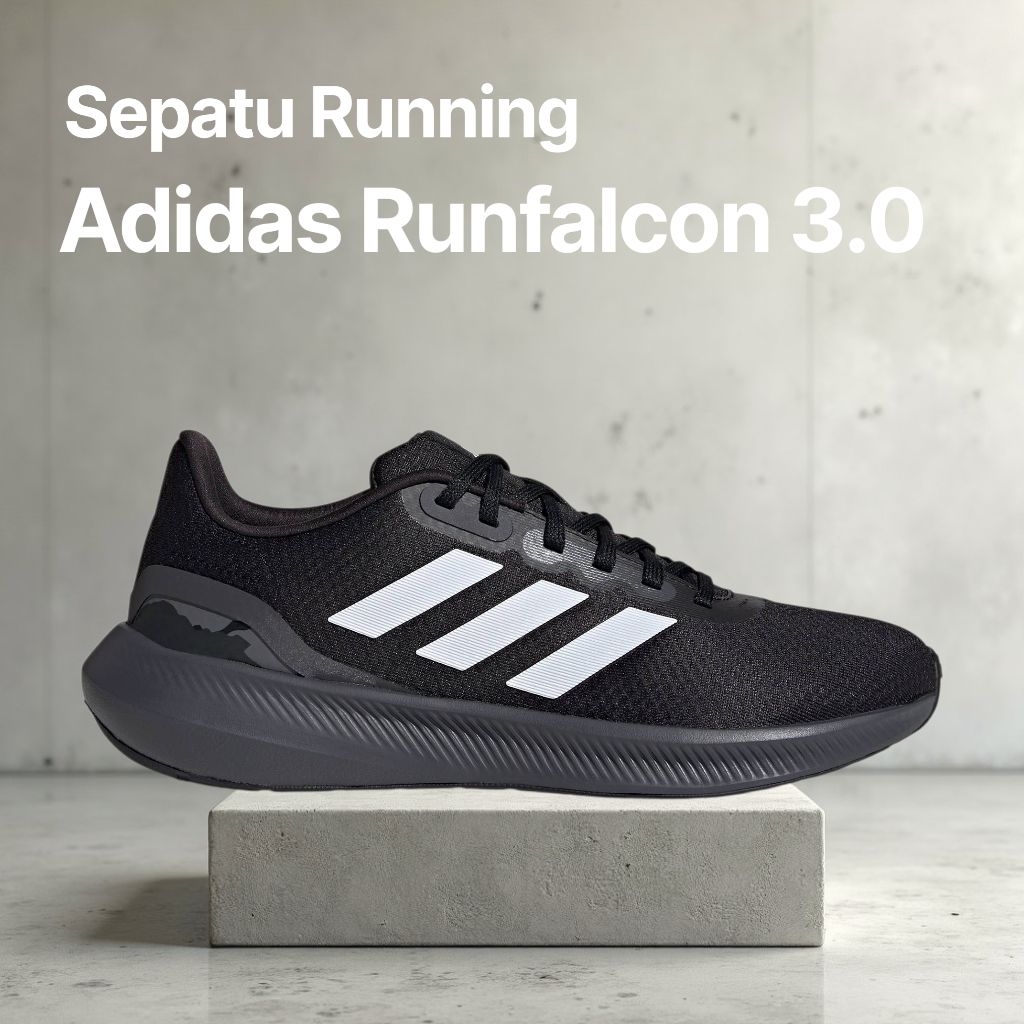 Adidas Runfalcon 3.0 Black Running Shoes Men