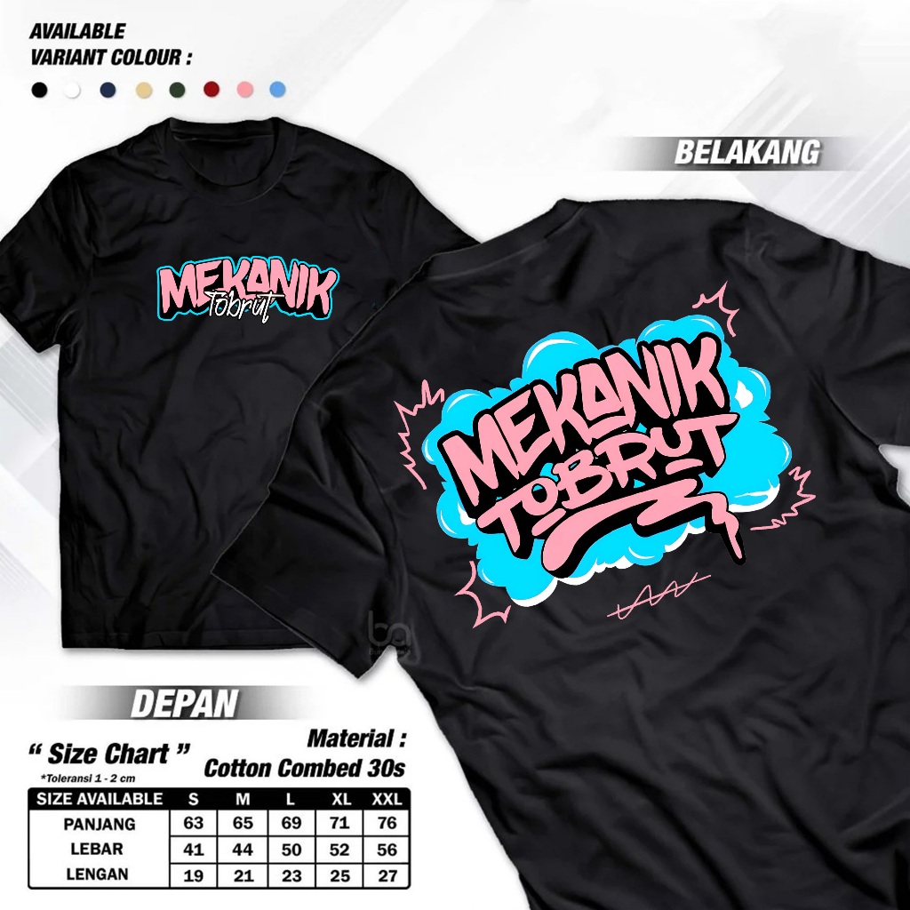 Kaos Pria Mekanik Indonesia Team Malam Katun Premium KAOS MEKANIK