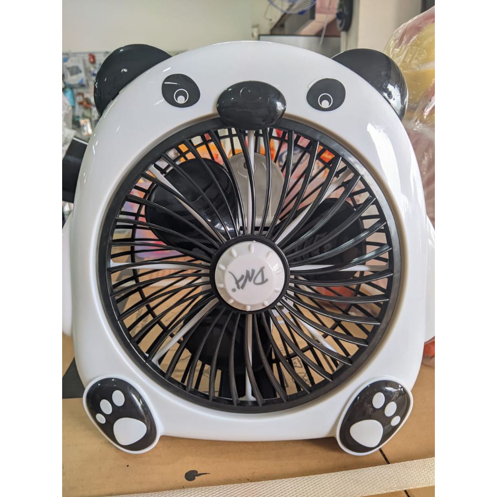 KIPAS ANGIN KARAKTER PANDA 8 INCH KIPAS MEJA LISTRIK TABLE FAN