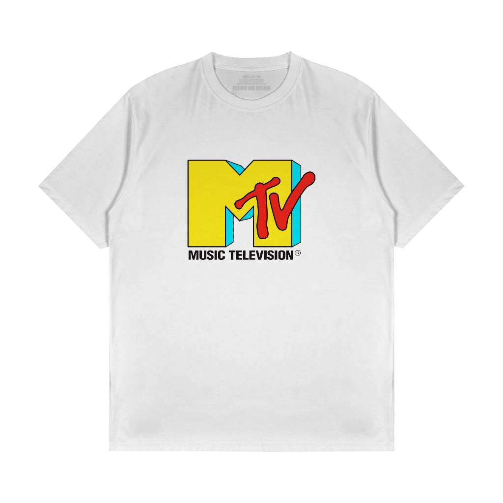 kaos MTV music television big logo / kaos mtv / kaos basic distrp pria wanita