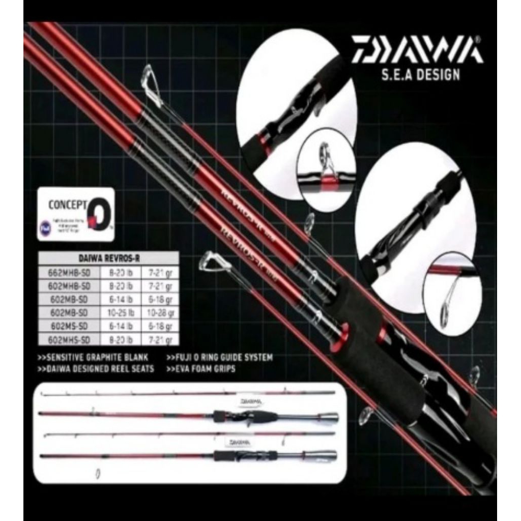 ORI - Joran Daiwa 18 Revros-R MS / MHS - Garansi Indonesia - 662MHB ( Bekas Pakai)