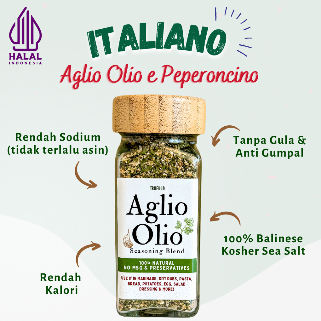 Bumbu Aglio Olio Halal Seasoning Bumbu Pasta Anak Spaghetti No MSG No Preservative Italian Herbs Pas