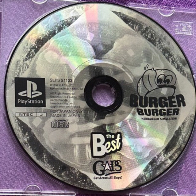 kaset ps1 ori japan burger burger