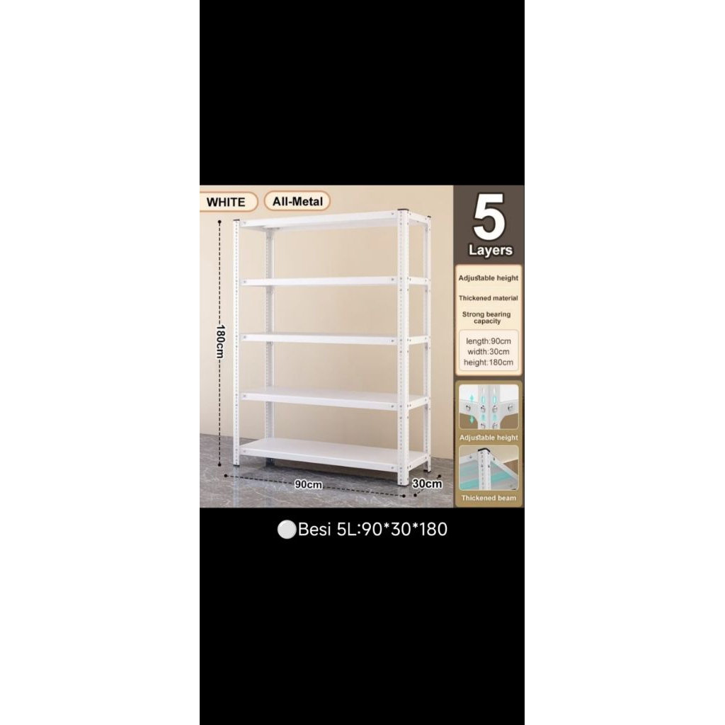 rak besi serbaguna/rak besi 5 susun