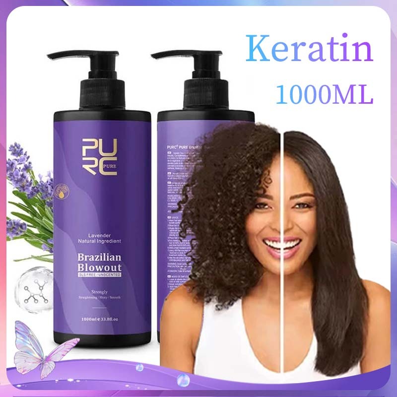 Pelurus Rambut Keratin Purc Lavender 1000ml Brazilian Keratin Treatment Keratin Hair Treatment Smoot