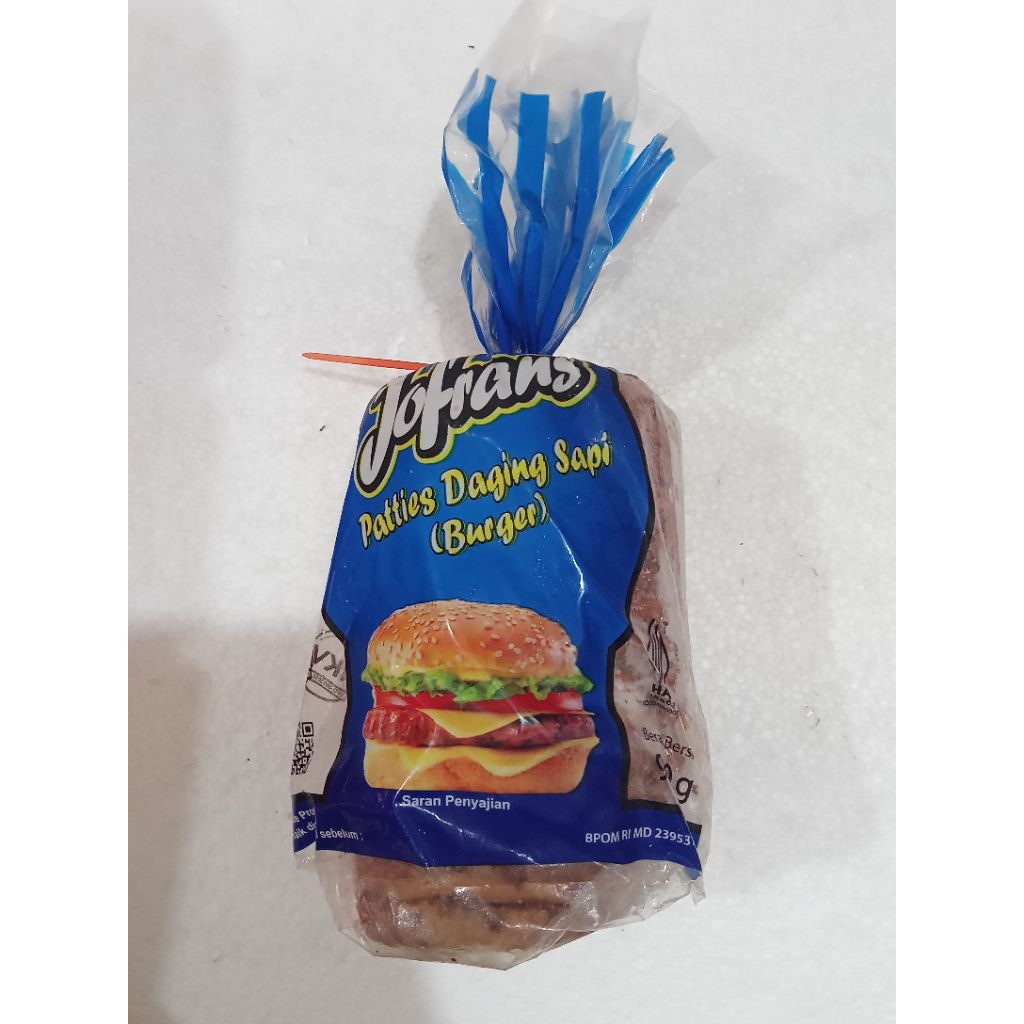 Jofrans burger Patties daging sapi 900gr