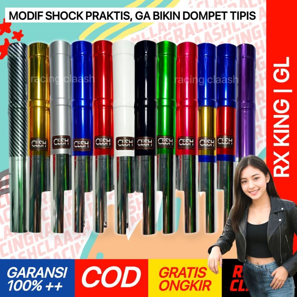 Racing Claash Cover Shock Depan Rx King GL Cover Shok Skok Sok Rx King GL Max Pro New Old 8