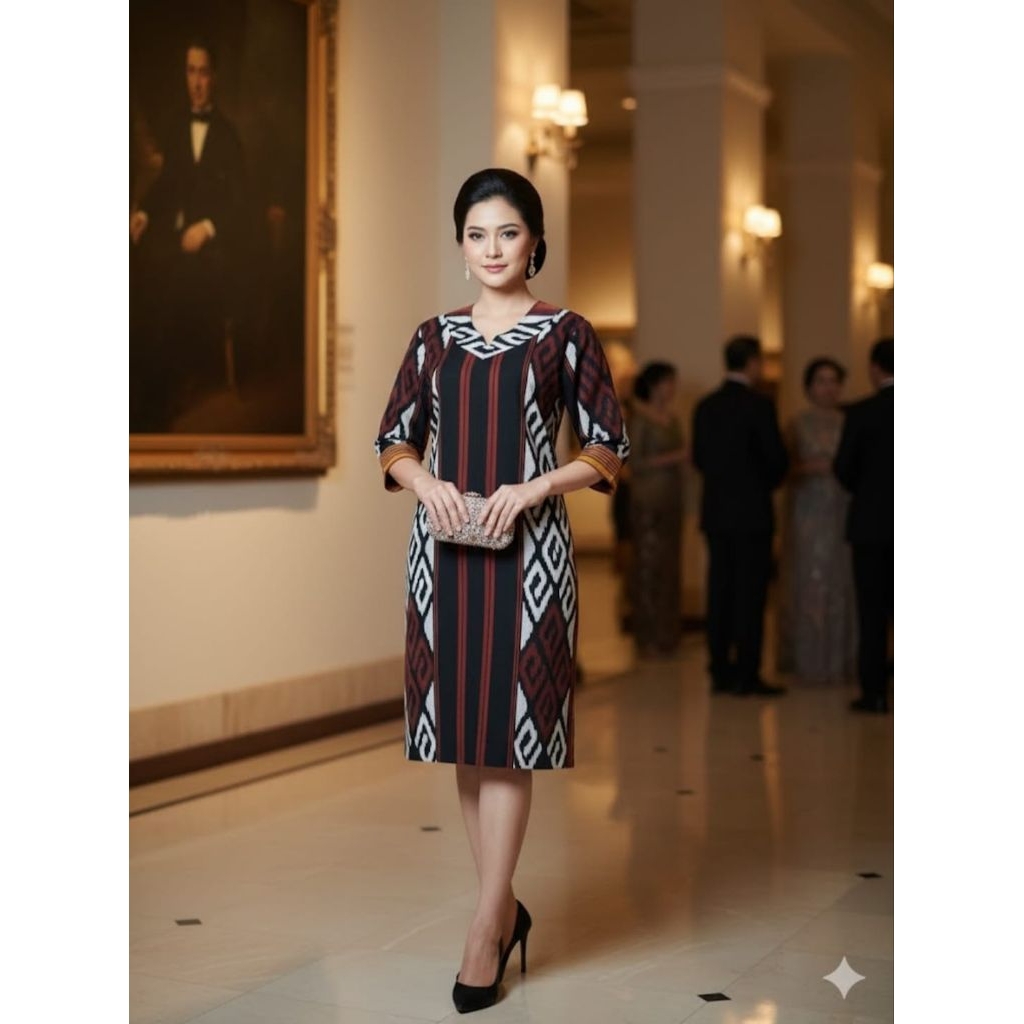 dres tenun Jepara model Alesha tenun