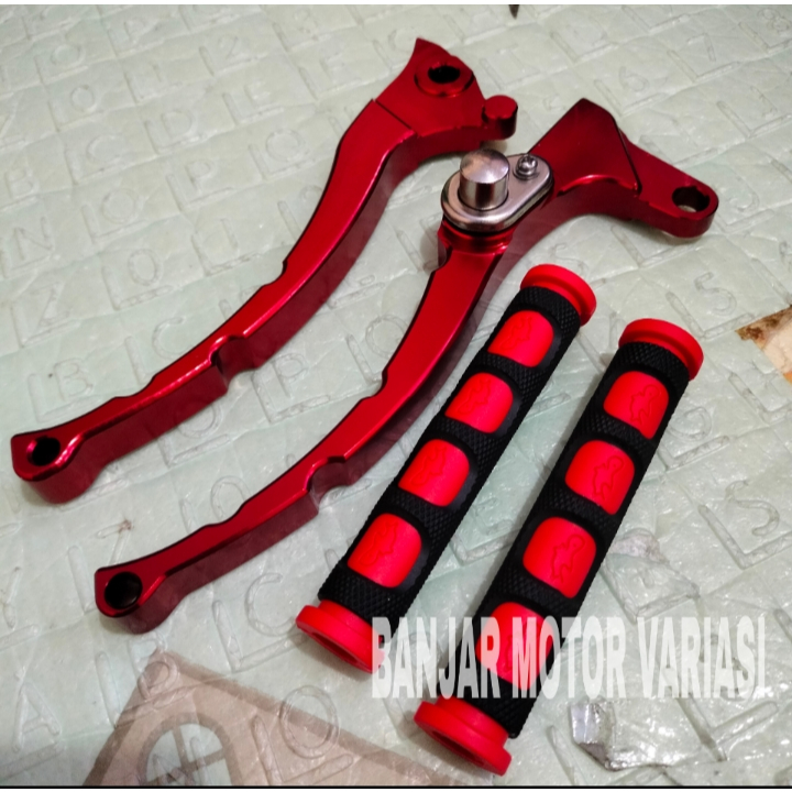 BANJAR MOTOR PAKET HANDLE REM VARIASI / HANDLE REM FULL CNC + KARET HANDLE MIO YAMAHA SERIES MIO J S