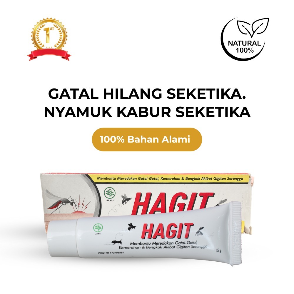 HAGIT Salep Obat Lotion Anti Gatal nyamuk Herbal Aloe vera Eucalyptus Minyak Kayu Putih Tea Tree Oil
