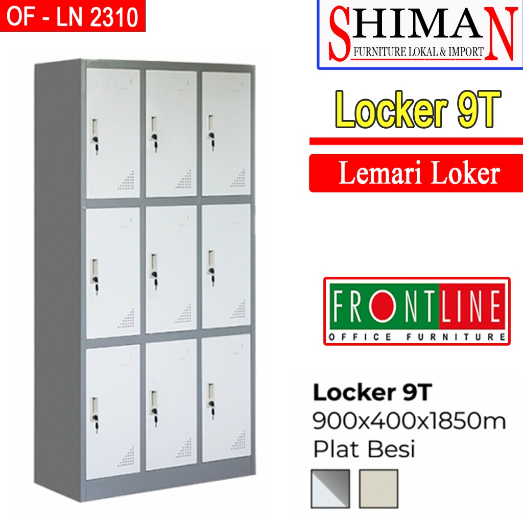 Lemari Loker Besi 9 Pintu 9T FRONTLINE | Loker 9 Pintu