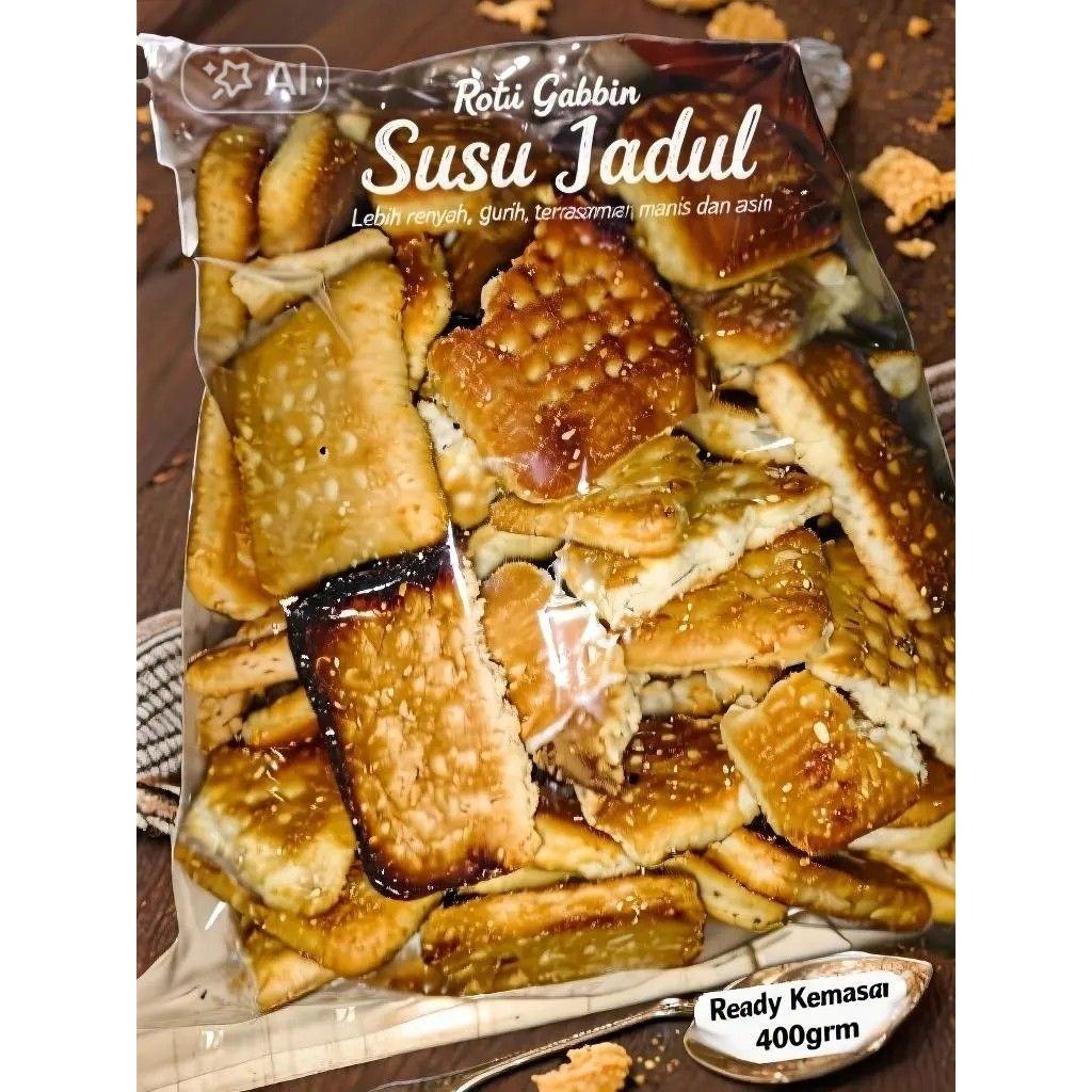 gabin susu jadul enak, gurih, asin renyah kemasan 400gr