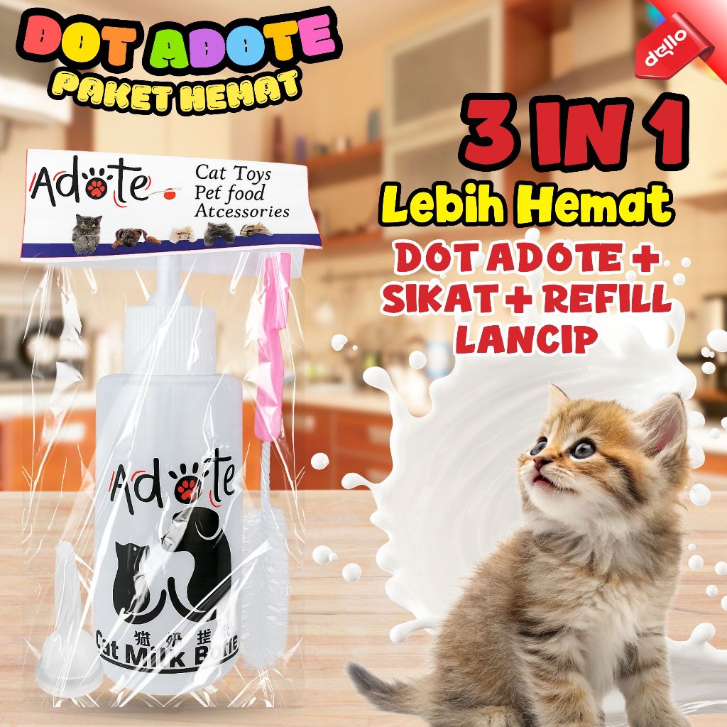 Dot Adote Kitten Dot Lembut dan Nyaman untuk Kebutuhan Nutrisi Anak Kucing