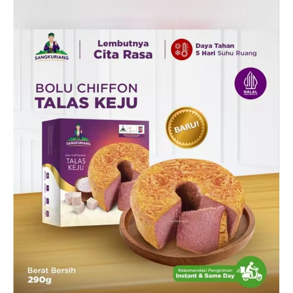Bolu Chiffon Talas Keju Sangkuriang