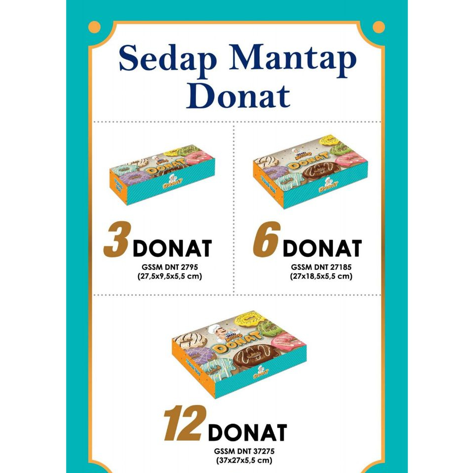 US BOX DONAT ISI 3 ISI 6  ISI 12 HANSEL | BOX DONUT ISI 3,6,12 | DUS DONAT SEDAP MANTAP | KEMASAN DO