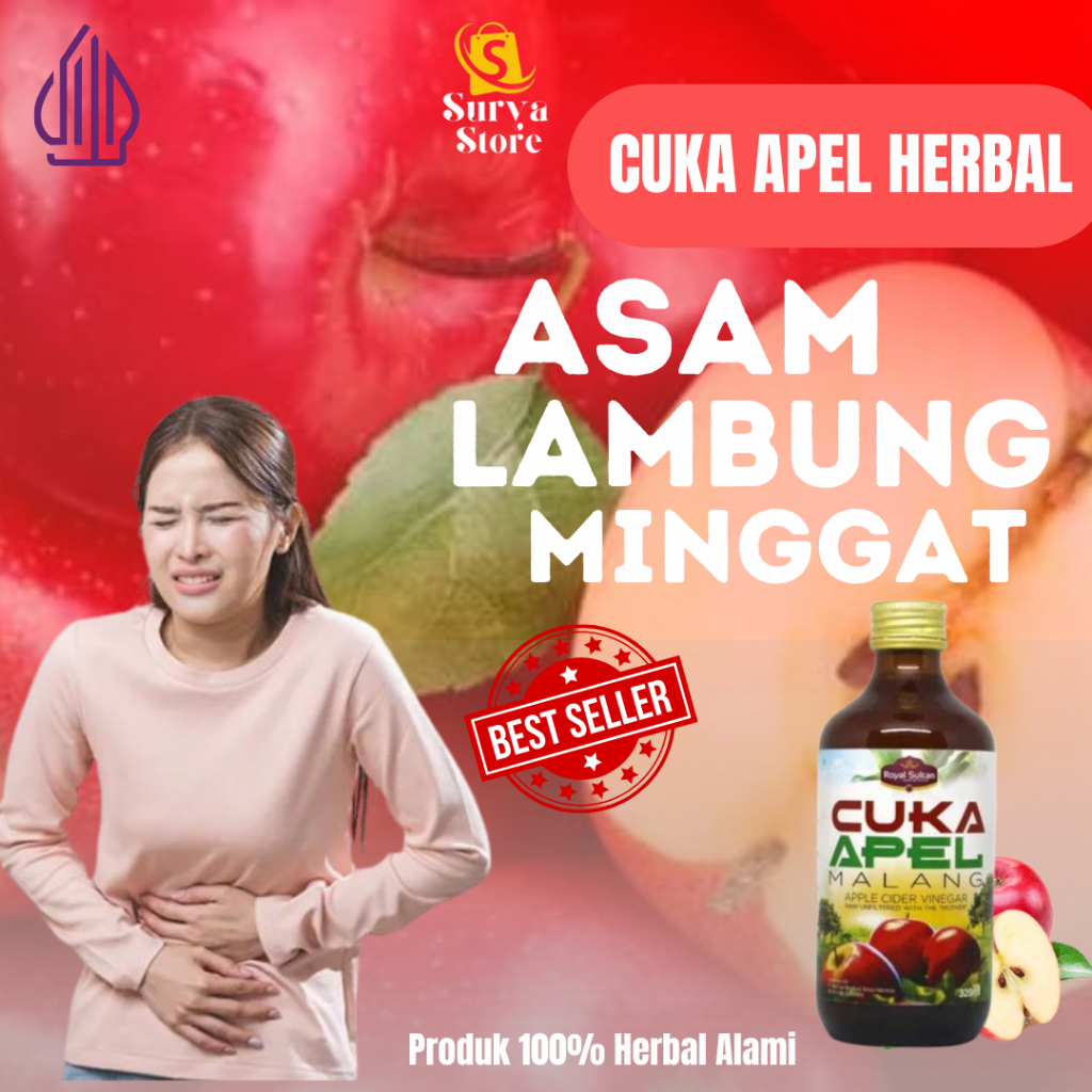 Cuka Apel Vinega With Mother Obat Asam Lambung - Cuka Apel Original Untuk Kesehatan Diet Ampuh Dalam