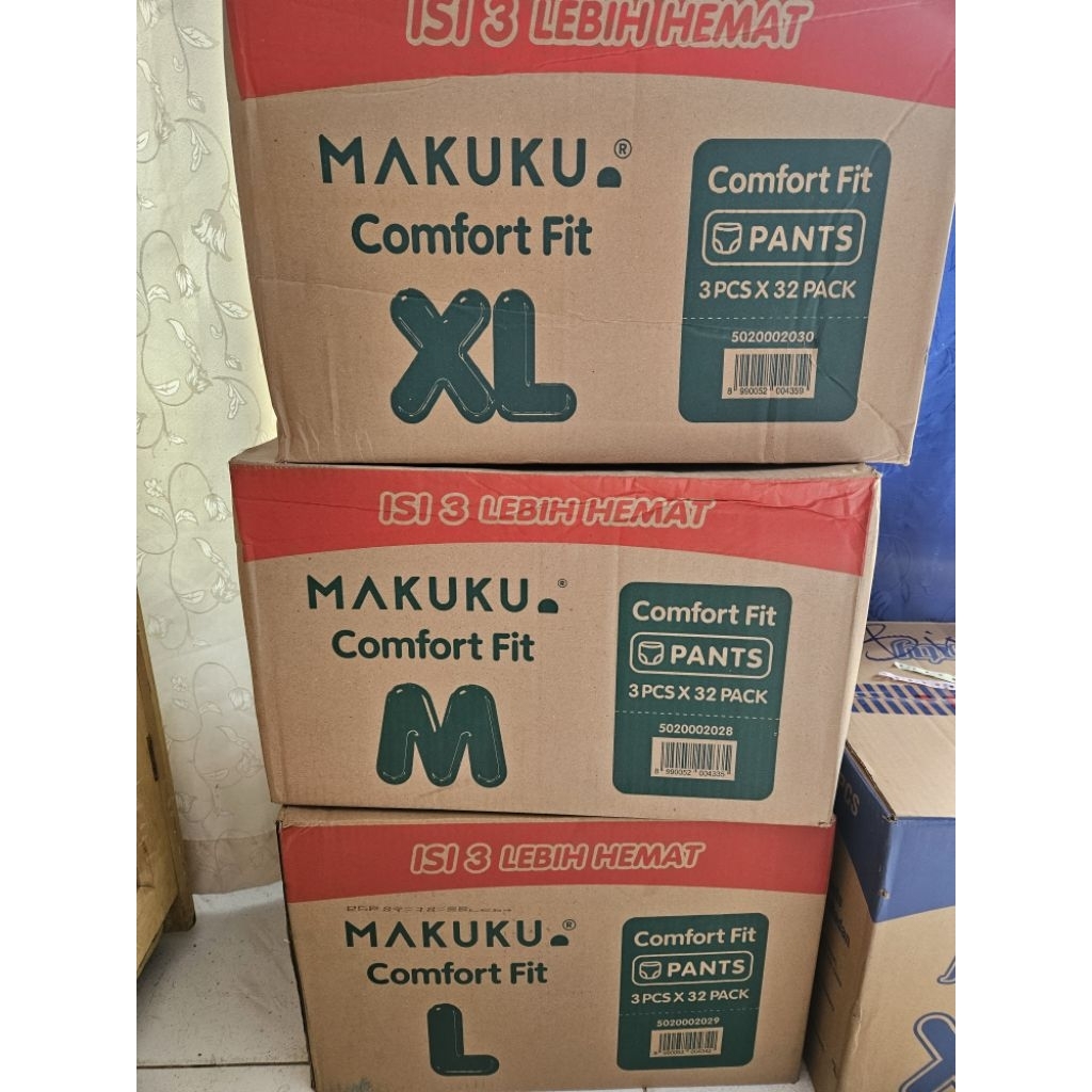 MAKUKU COMFORT FIT KEMASAN KARTON ISI 32 PACK