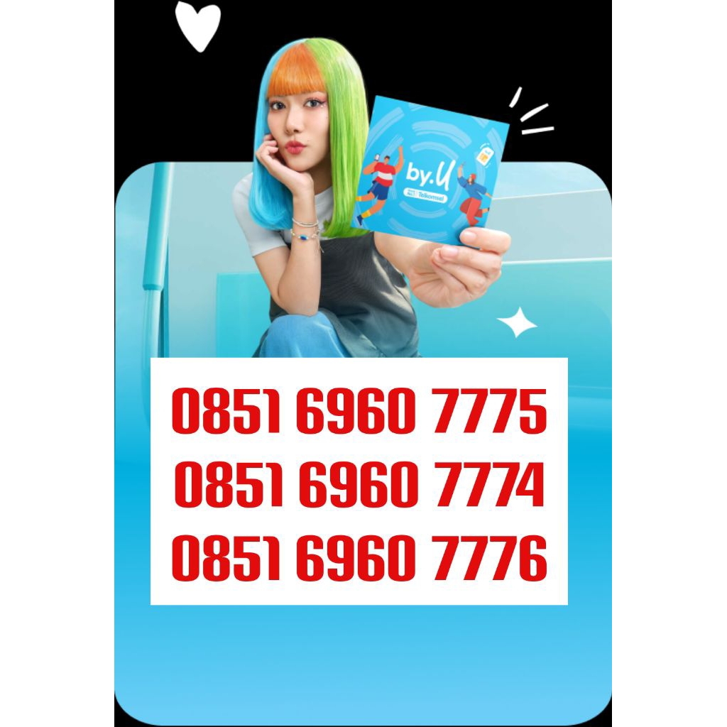 kartu perdana Telkomsel byu cantik angka 777