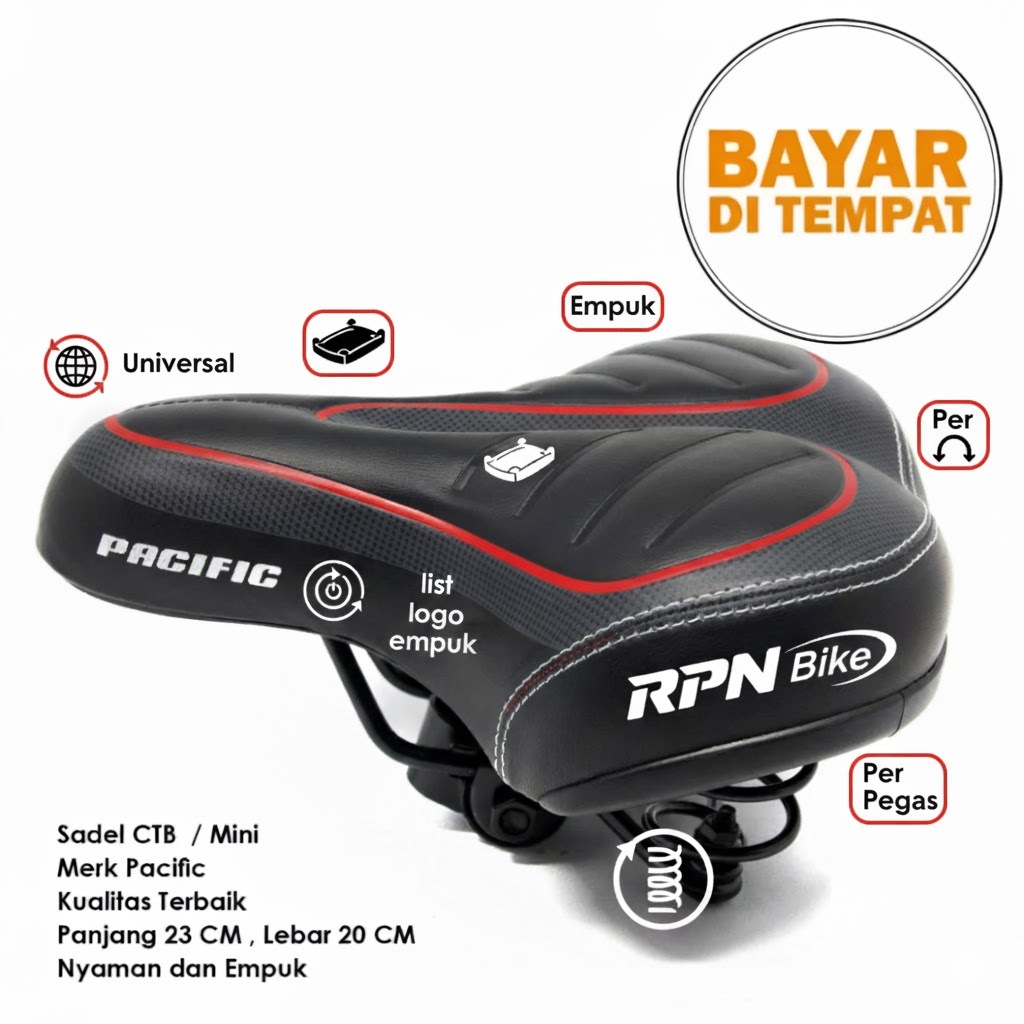 Jok Sepeda Pacifik Empuk Untuk CTB BMX Lipat || Sadel Sepeda Lipat CTB Empuk Tahan Lama