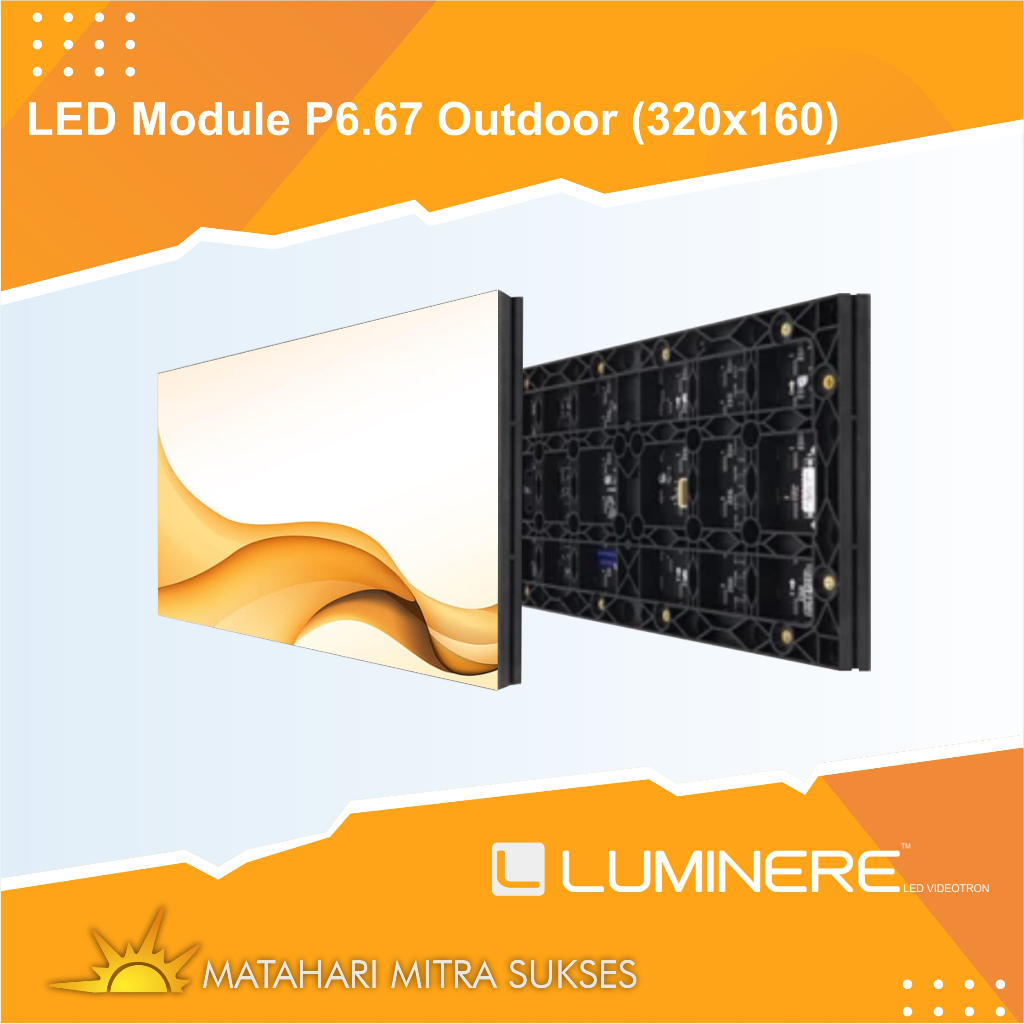 LUMINERE LED Videotron Modul P6.67 Outdoor 320x160 Refresh 7680Hz Lampu Kinglight