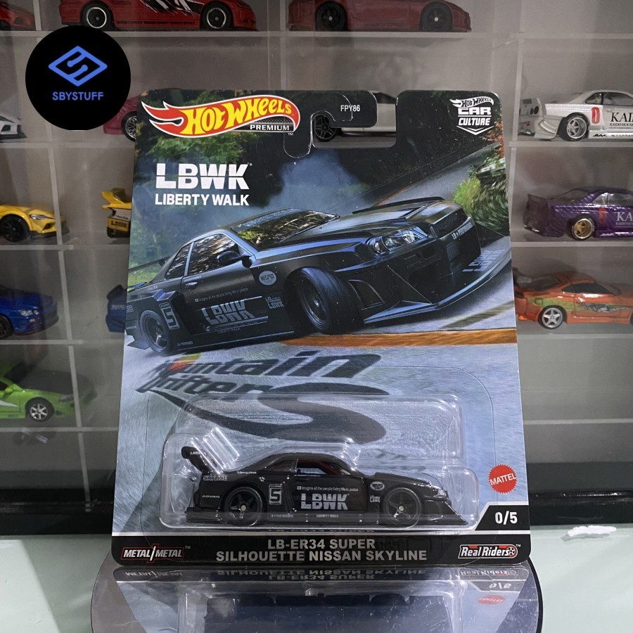 hot wheels premium chase nissan r34 LBWK+bonus lbwk red