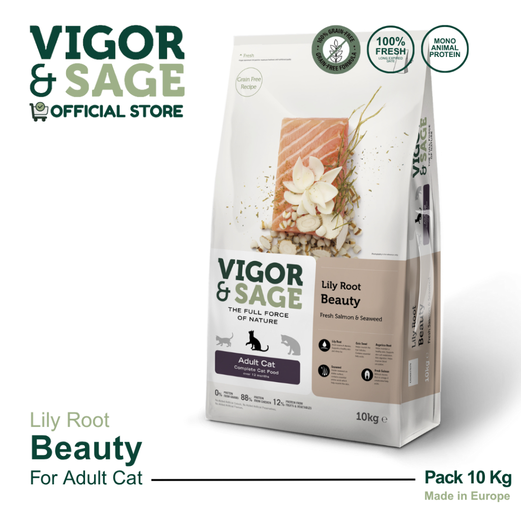 Vigor & Sage Lily Root Beauty Adult Cat Food 10kg