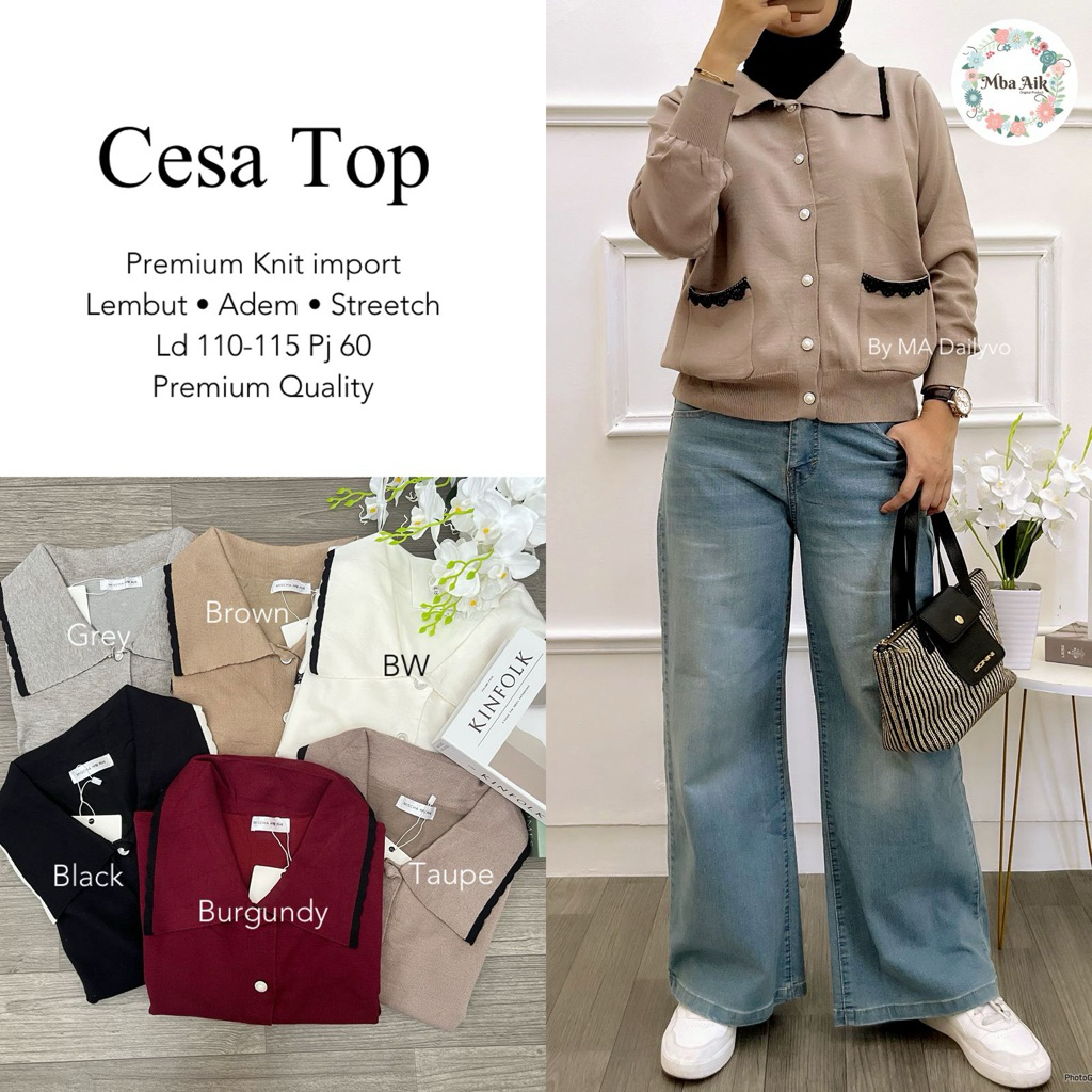 cesa top maroon