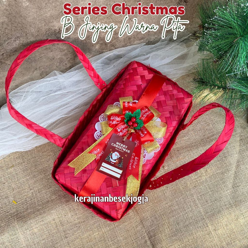 CHRISTMAS SERIES | BESEK JINJING WARNA  PITA HIAS PITA | besek kue besek natal kado natal perayaan n