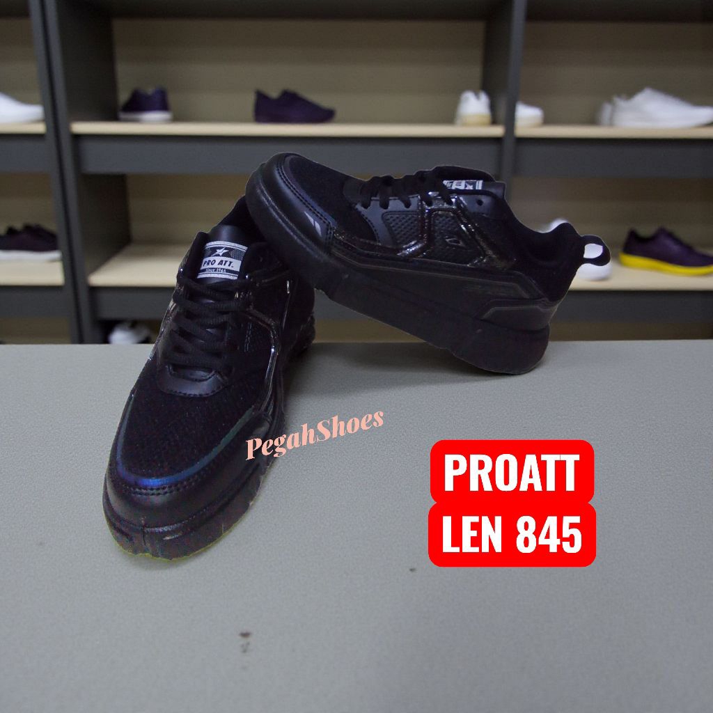 SEPATU PRO ATT  SEKOLAH HITAM TALI PRIA WANITA