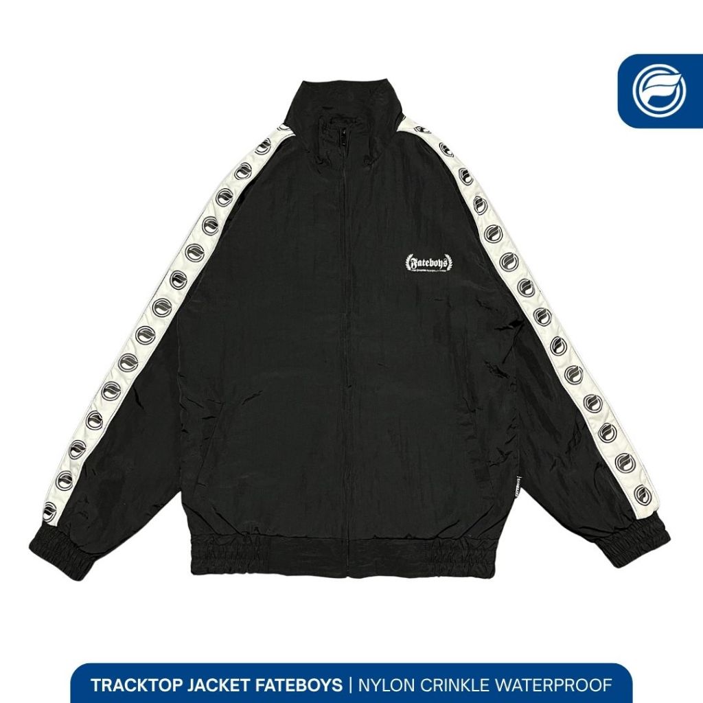 FATEBOYS | Tracktop Jacket Casual Football Crinkle Nilon Waterproof Pria Wanita