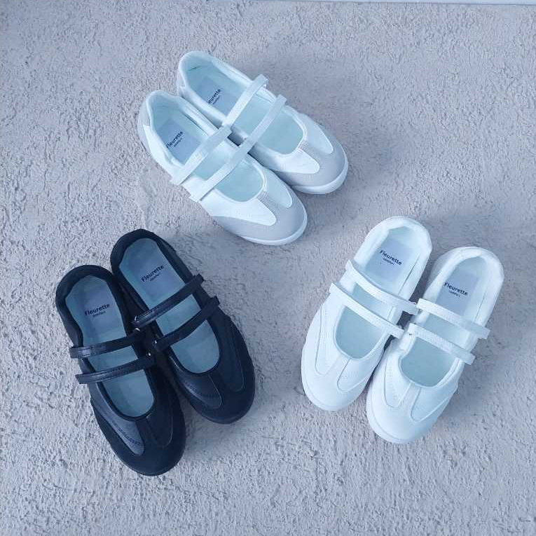 Fleurette | Sepatu Wanita Suede Sporty Ballet |GISELLE